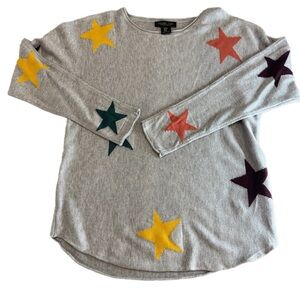 Rachel Zoe Star-Patterned Gray Sweater